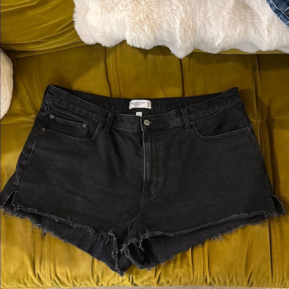Women's Black Denim Shorts